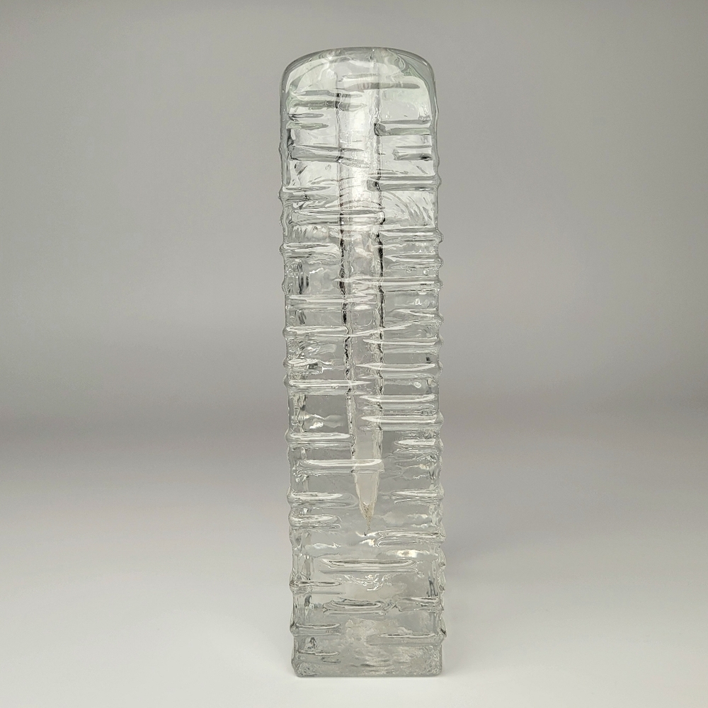 Ice Block Glass "Solifleur" Bud Vase - 6.25" - Art Glass - Picture 6 of 7